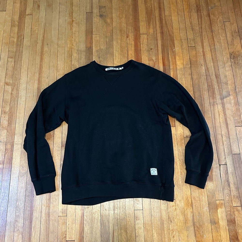 Iron & Resin Black Pullover with Logo Patch